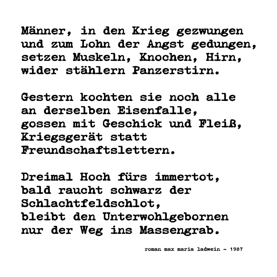 poem 1987 - roman max maria ladwein